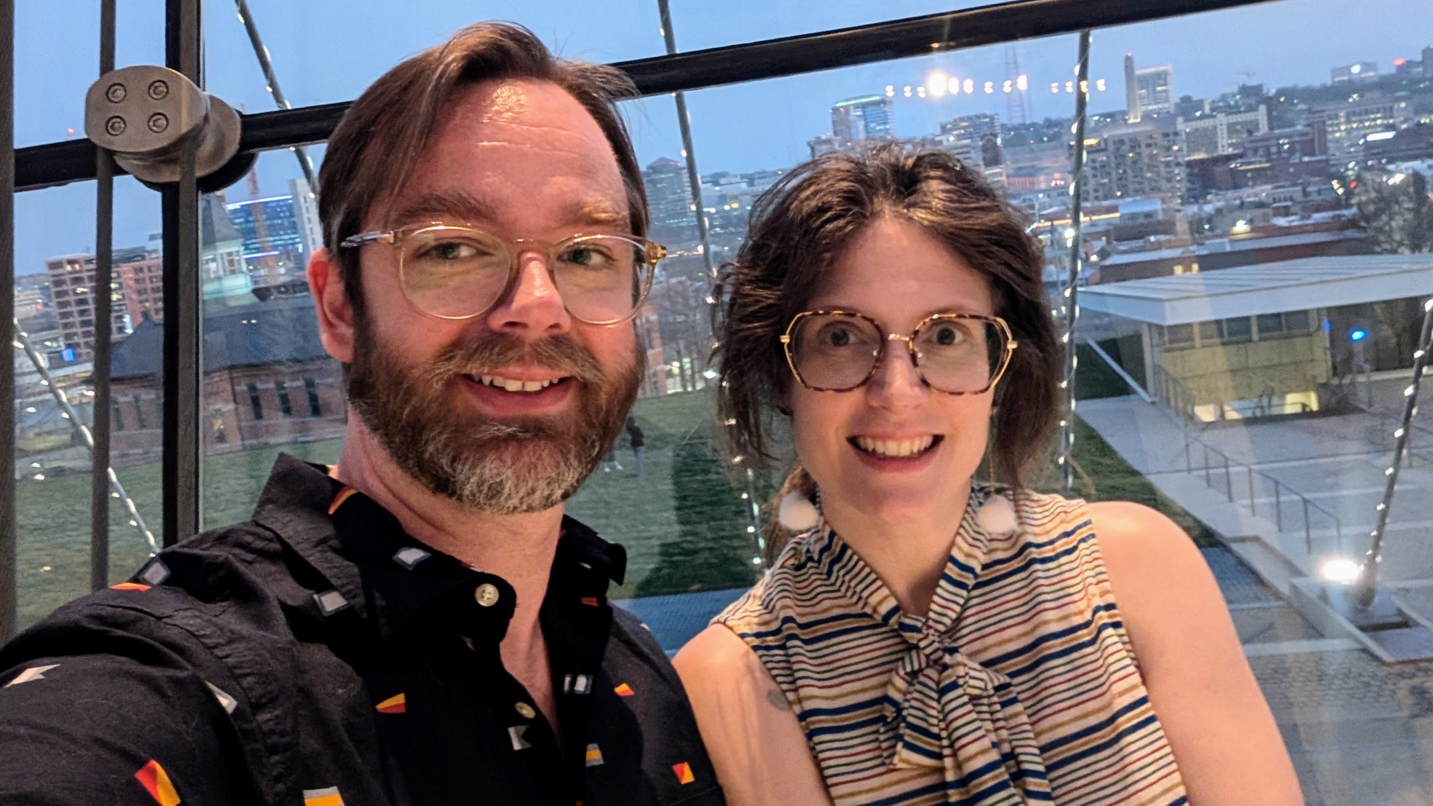 Here is a photo of my wife and me.